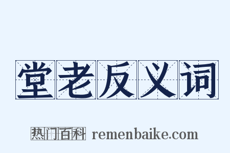 堂老反义词是什么意思的图片